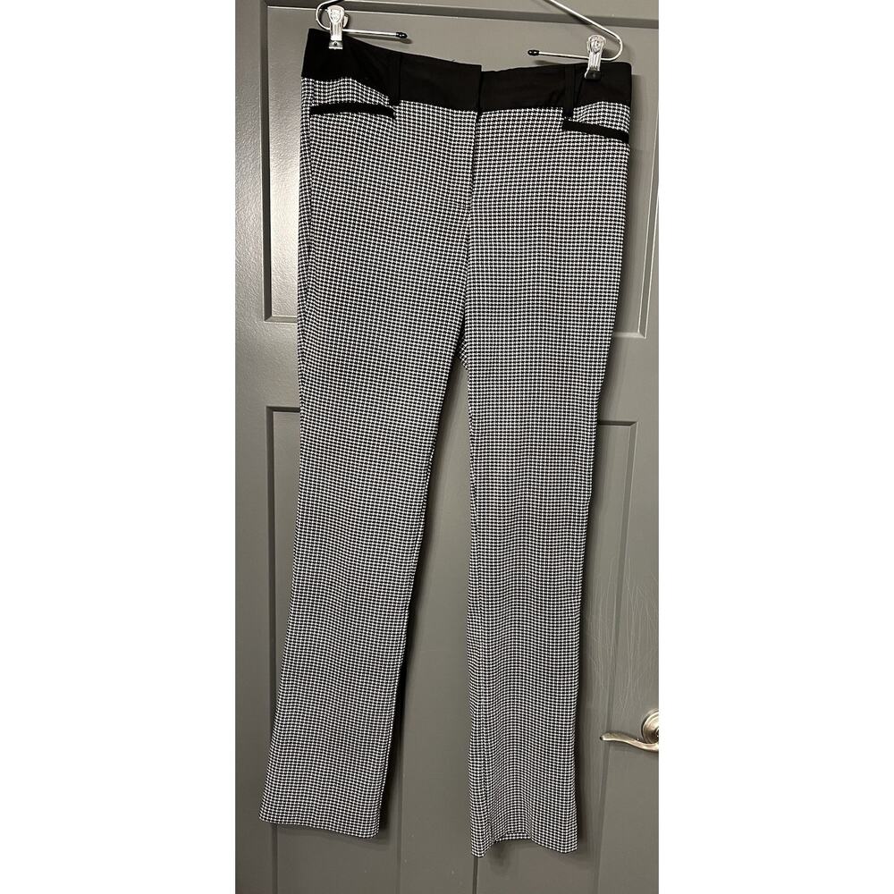 7th Avenue Design Studio Black And White Houndstooth Trousers Sz 8 Tall